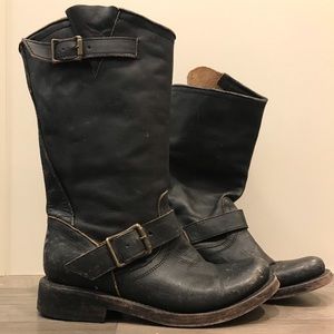 Freebird Black Crosby distressed leather boots